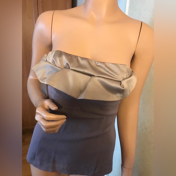 Compagnia Italiana strapless bustier/corset in lilac and beige color. NWT sz 4 - Picture 3 of 13